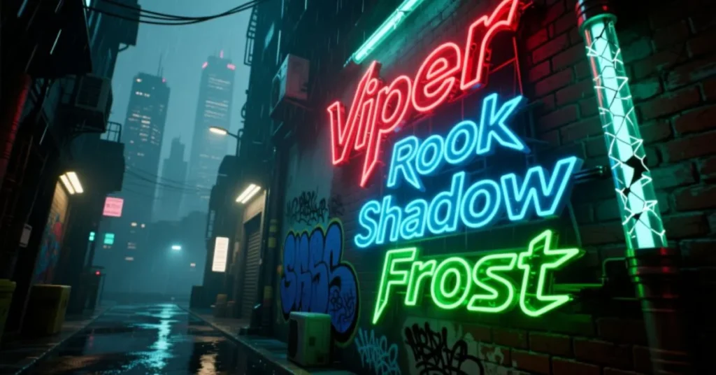 Bold & Edgy Nicknames for Neon Name Signs