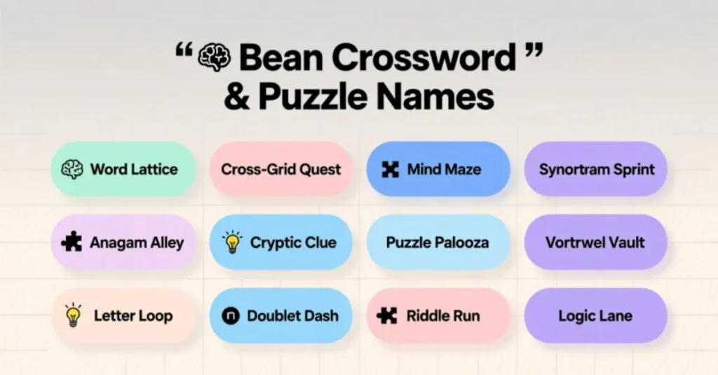 Crossword & Puzzle Names