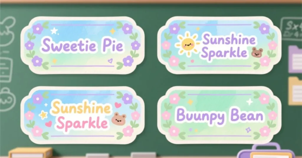 Cute Nicknames for School Labels