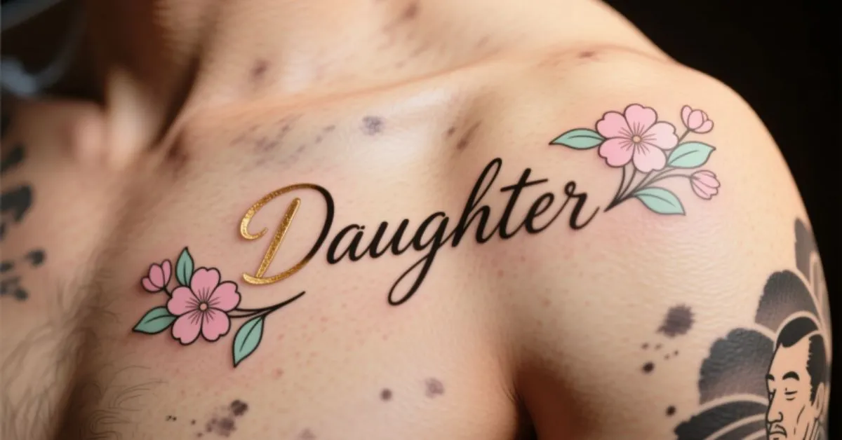 Daughter Name Tattoo Ideas for Dad