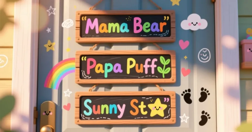 Fun Family Nicknames for Name Plate