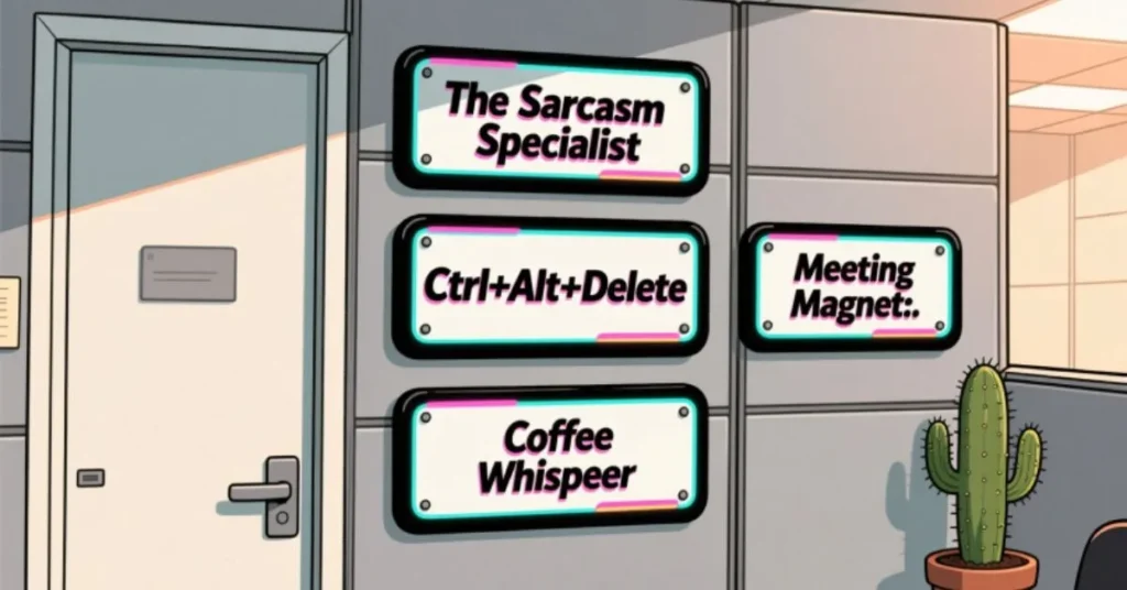 Funny Nicknames for Office Door Name Plates