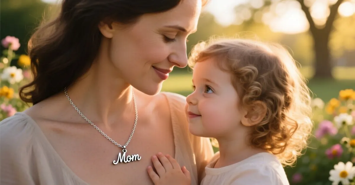 Kids Name Necklace for Mom