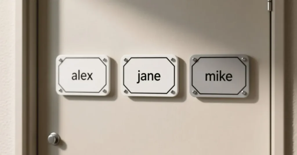 Minimal Nicknames for Office Door Name Plates