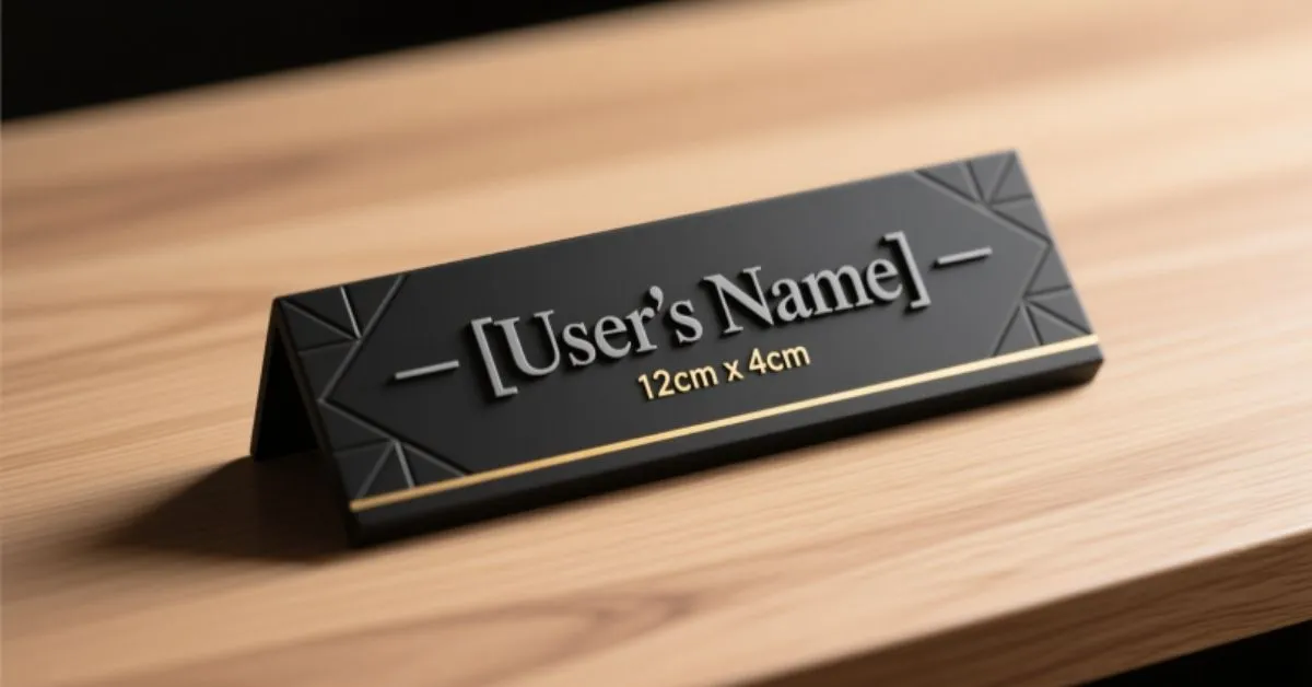 Name Plaque for Desk