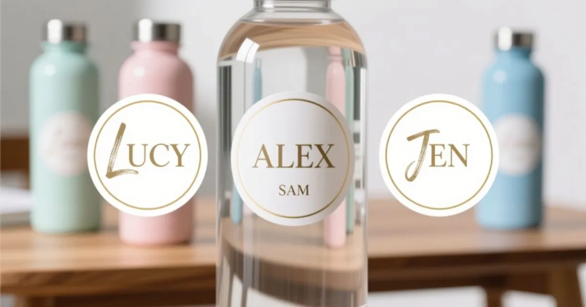 Name Stickers for Water Bottles
