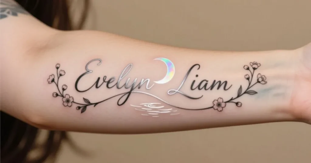 Powerful Kids Name Tattoos for Women