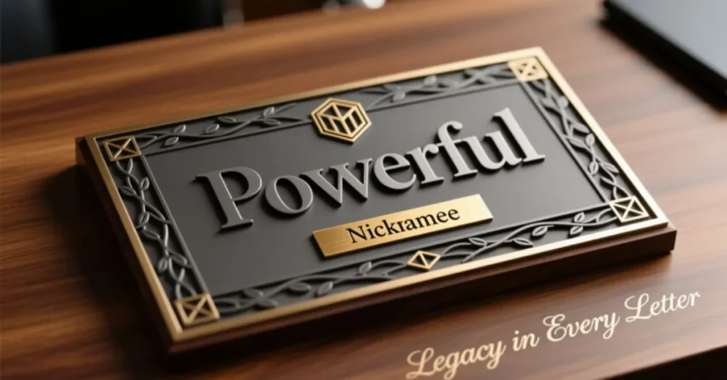 Powerful Nicknames for Name Plaque for Desk