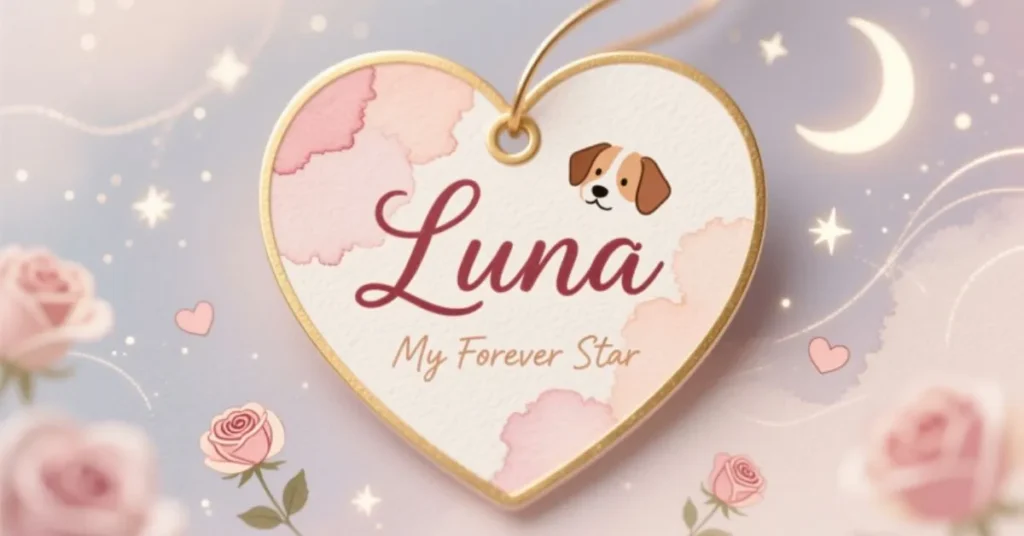Romantic Dog Name Tags