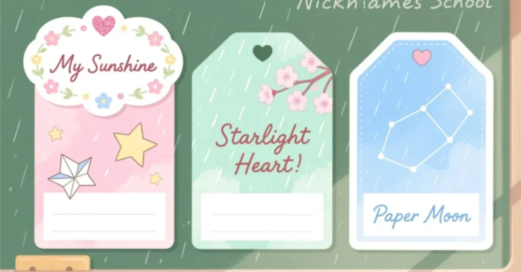 Romantic Nicknames for School Labels