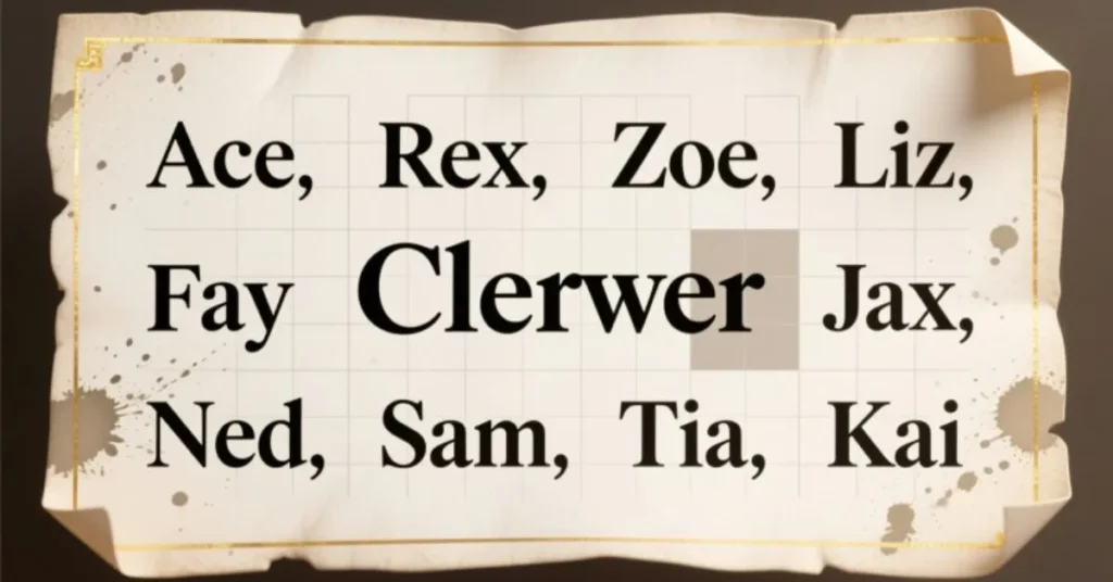 Short Crossword-Friendly Nicknames 