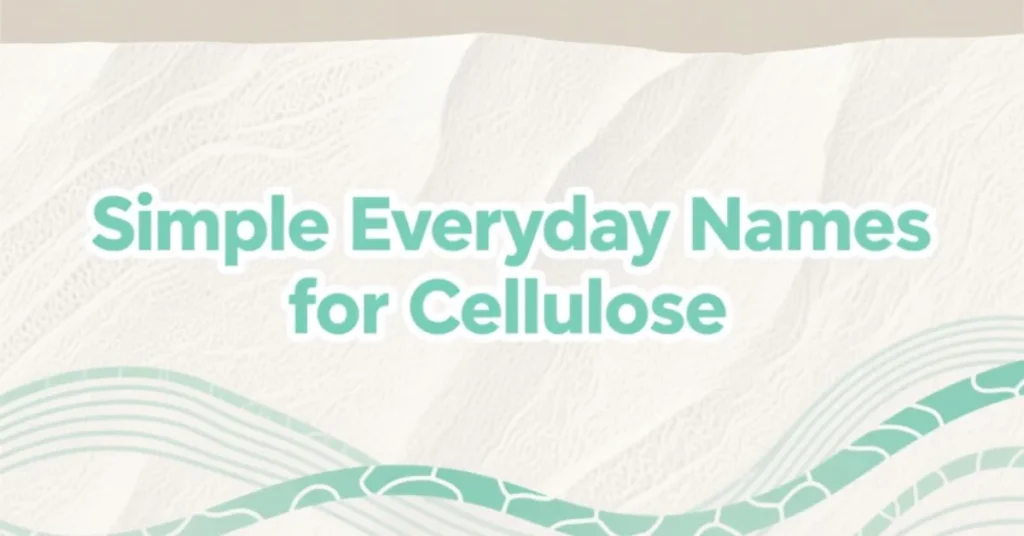 Simple Everyday Names for Cellulose