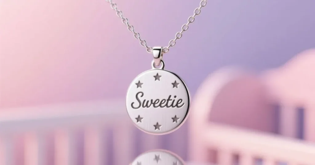 Soft & Short Nicknames for Baby Name Necklace for Mom