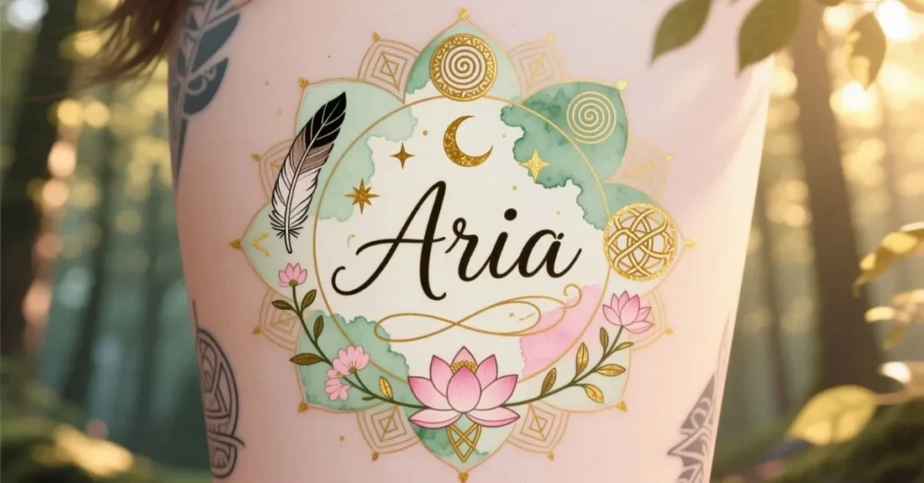 Spiritual Kids Name Tattoos for Women