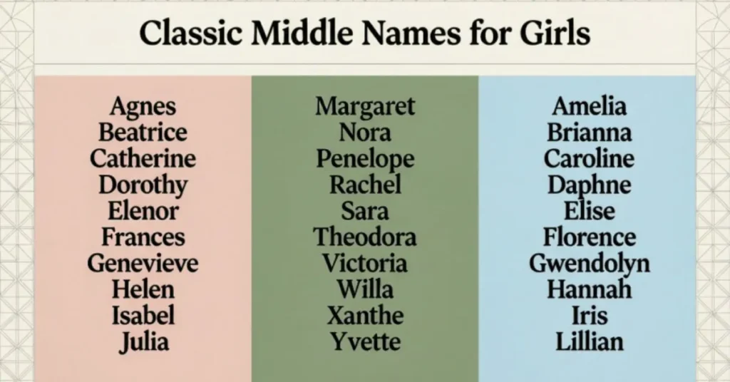Classic Middle Names for Girls