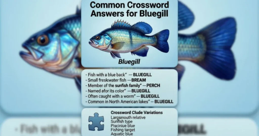 Common Crossword Answers for Bluegill