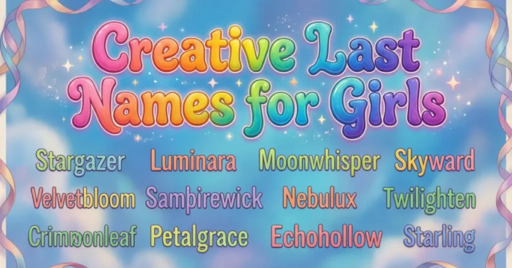 Creative Last Names for Girls