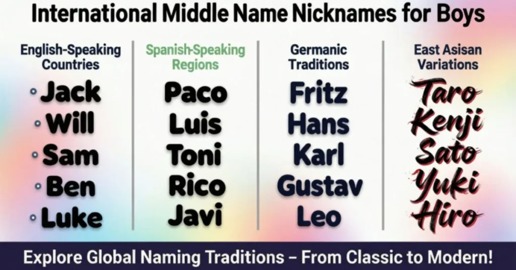 International Middle Name Nicknames for Boys