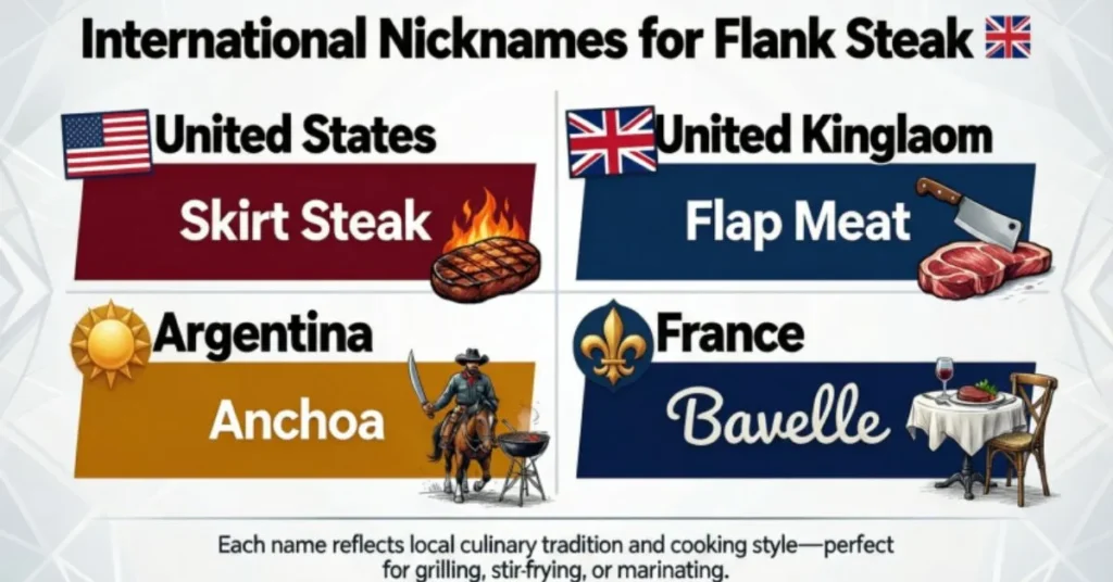 International Nicknames for Flank Steak