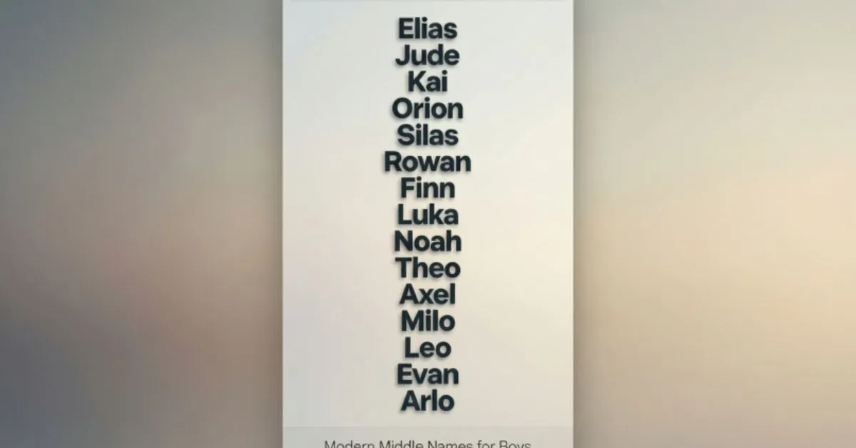 Middle Name for Boys