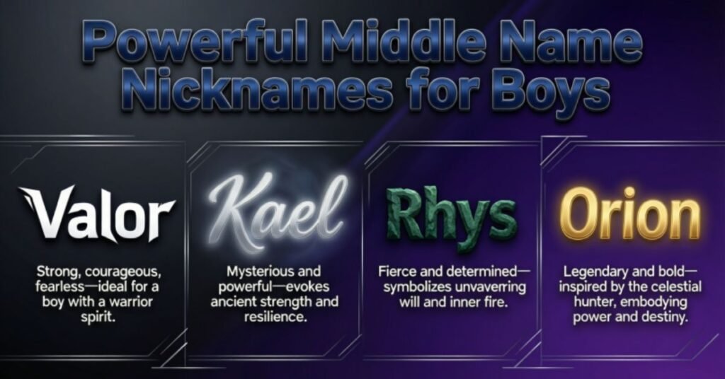 Powerful Middle Name Nicknames for Boys