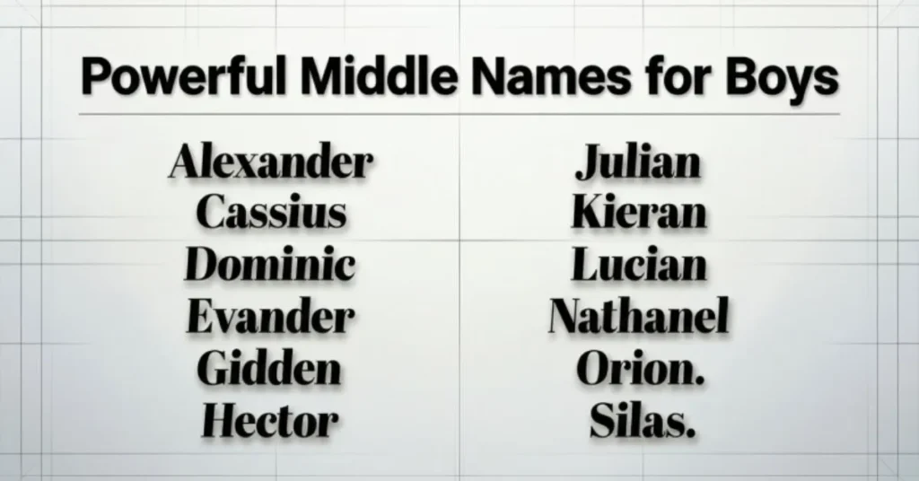 Powerful Middle Names for Boys 