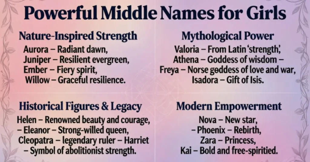 Powerful Middle Names for Girls