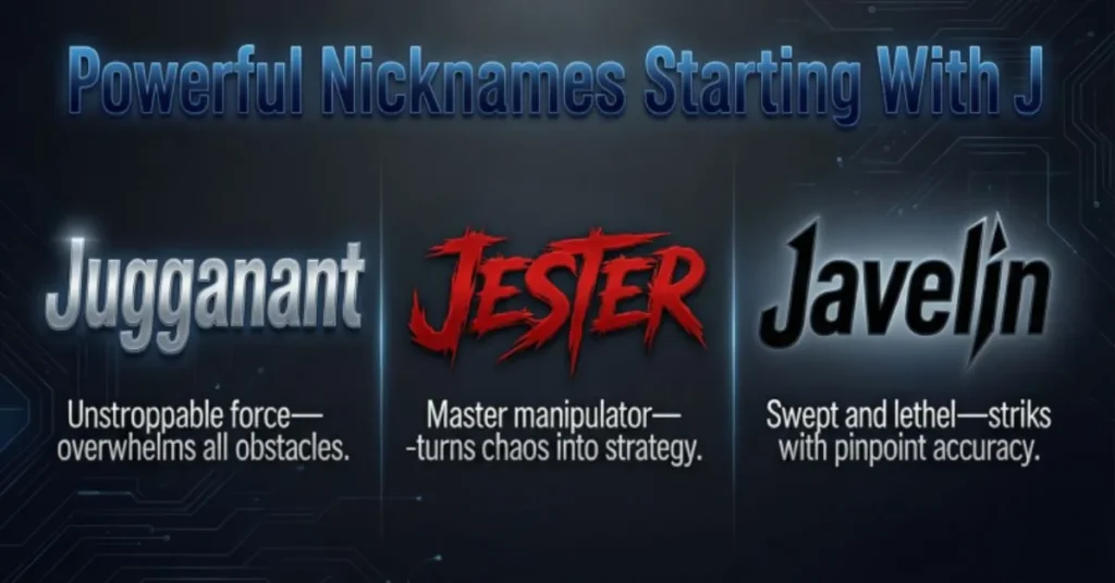 Powerful Nicknames Starting With J
