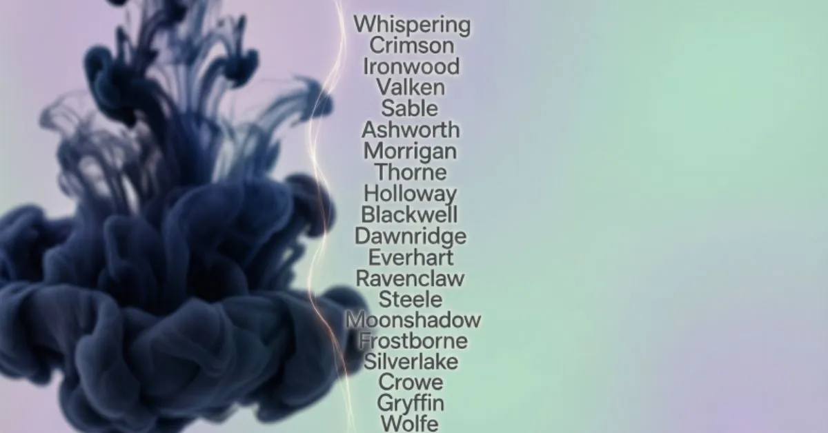 Last Name Ideas for Characters