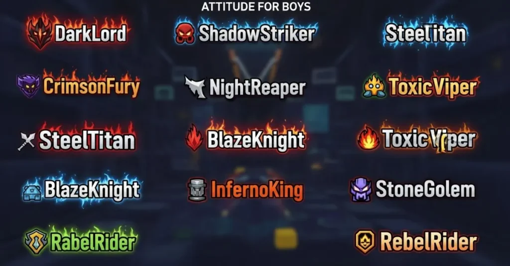 Attitude Roblox Names for Boys