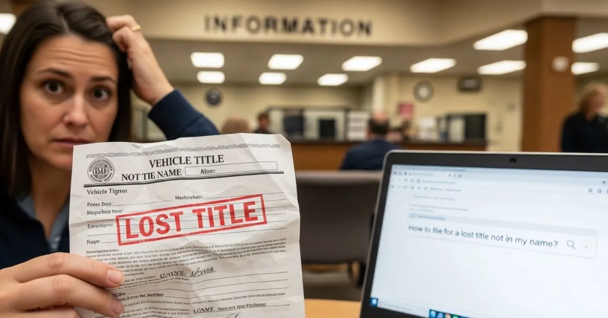 I File for a Lost Title Not in My Name