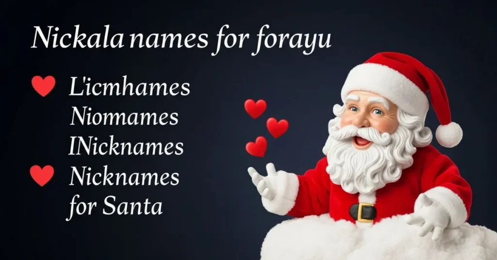 Romantic Nicknames for Santa