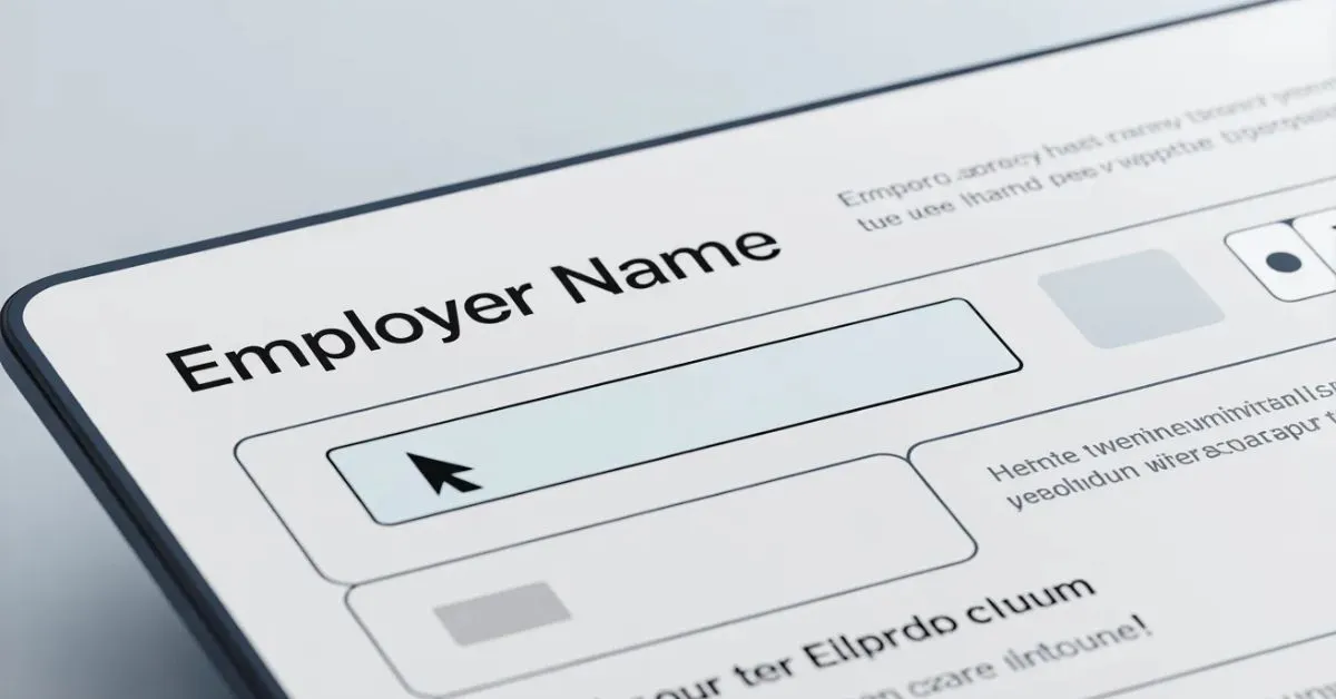 what do I put for employer name